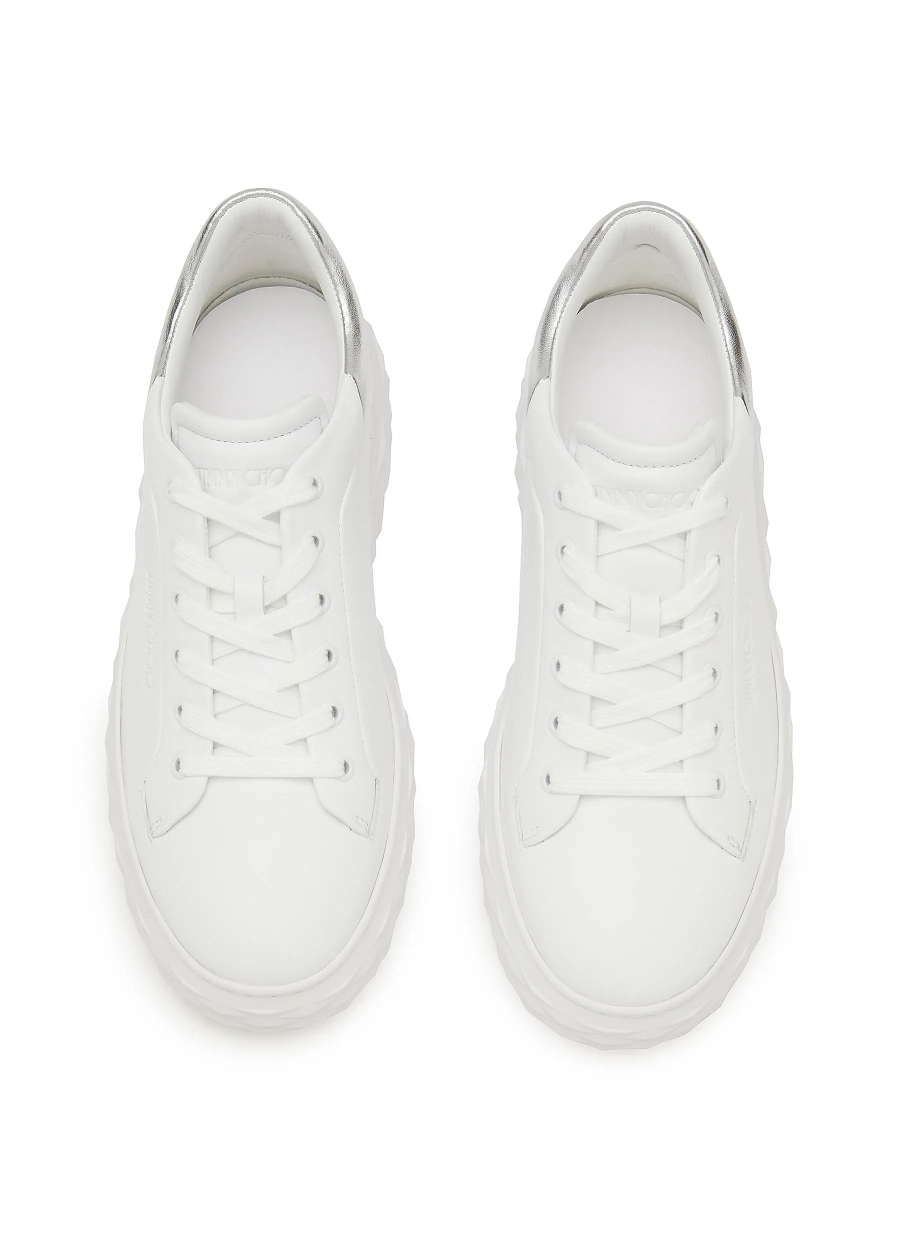 -----------JIMMY CHOO  ---- ------------ ----Diamond Light Maxi Leather Sneakers --