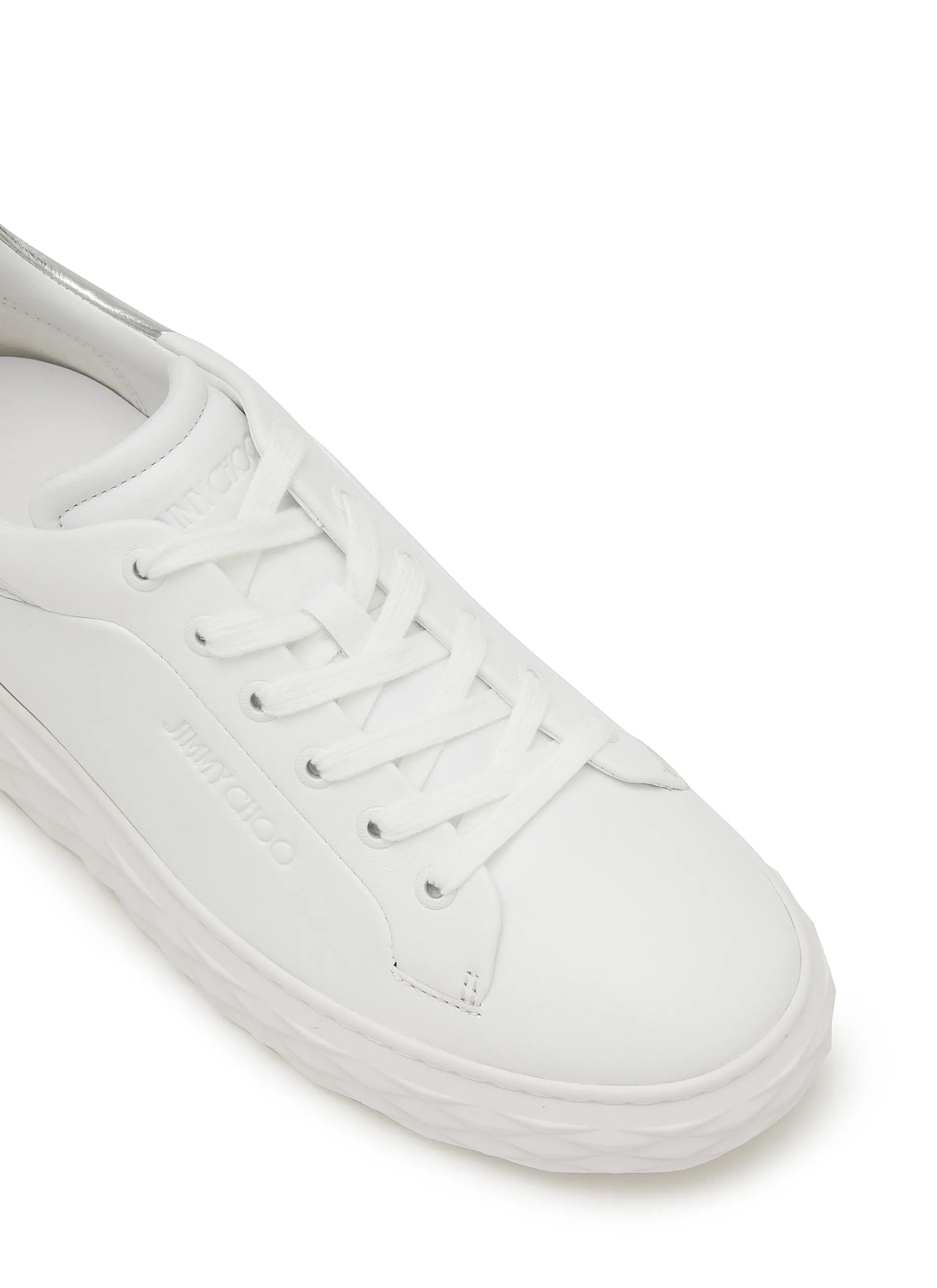 -----------JIMMY CHOO  ---- ------------ ----Diamond Light Maxi Leather Sneakers --