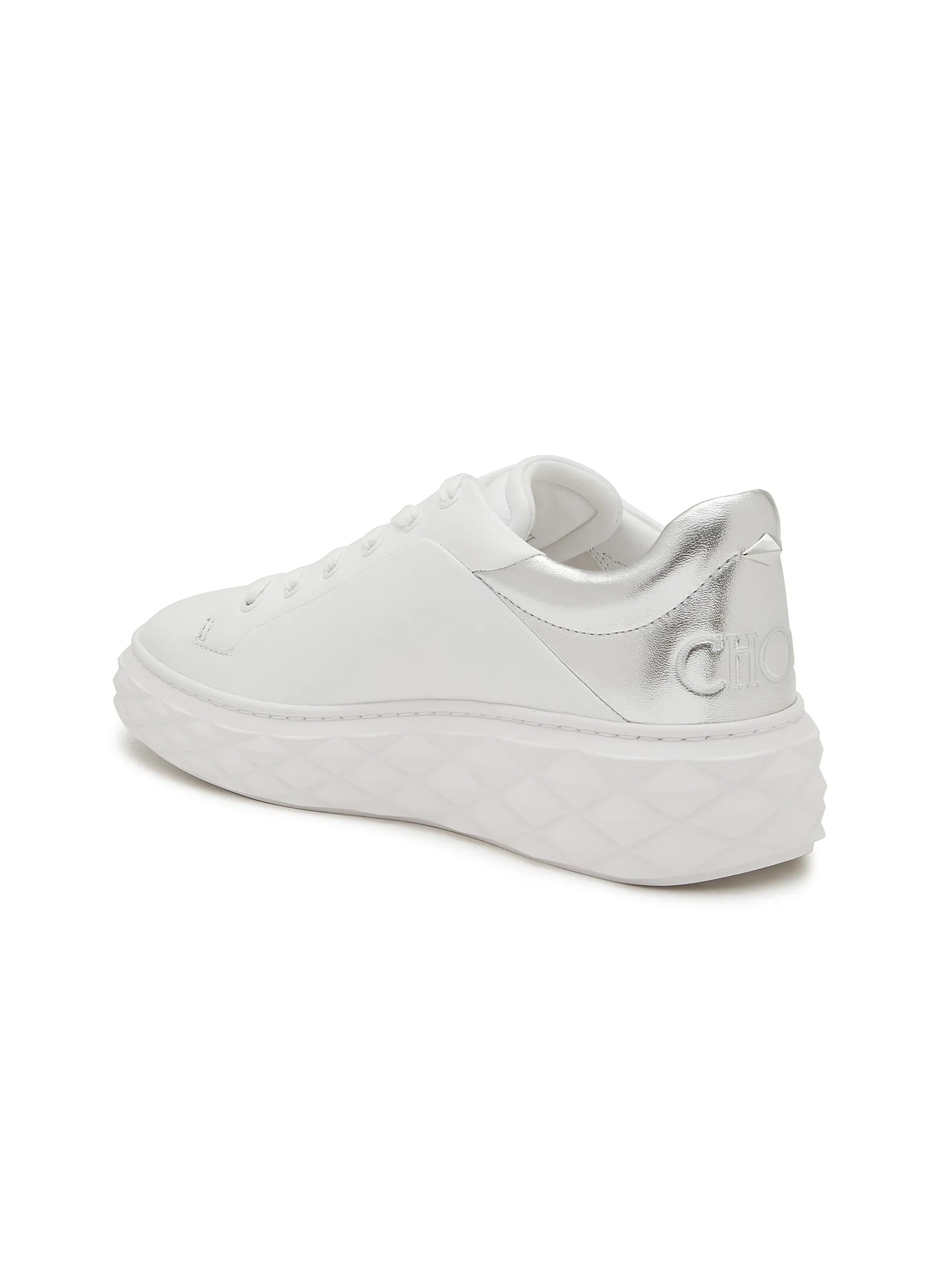 -----------JIMMY CHOO  ---- ------------ ----Diamond Light Maxi Leather Sneakers --