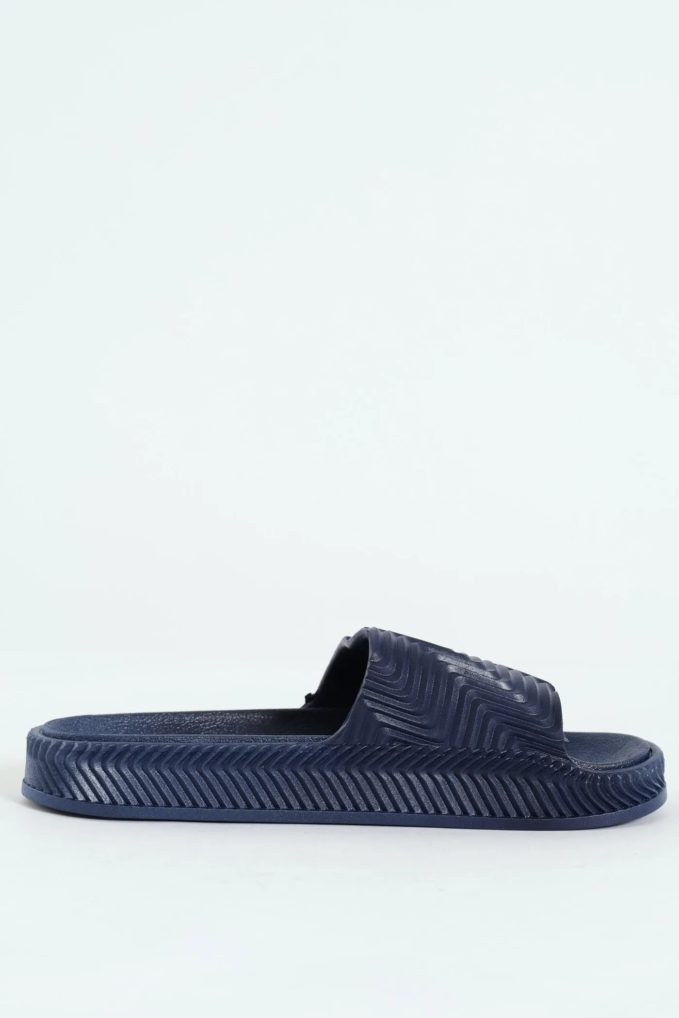 3D Slide Sandals - Navy