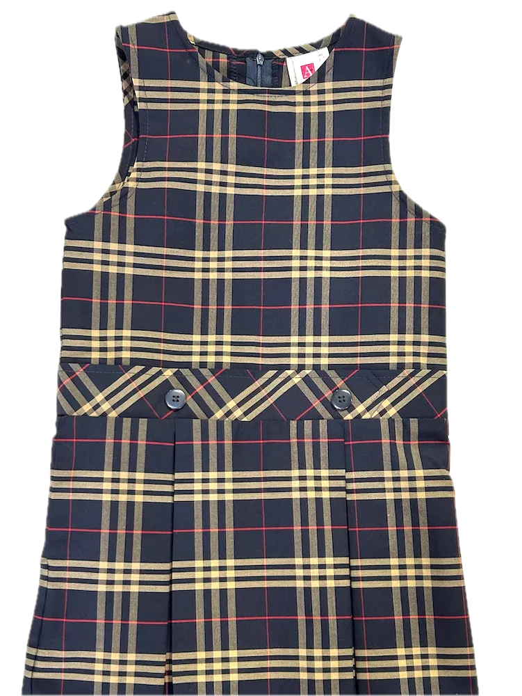 A+ Drop Waist Jumper Plaid 1C