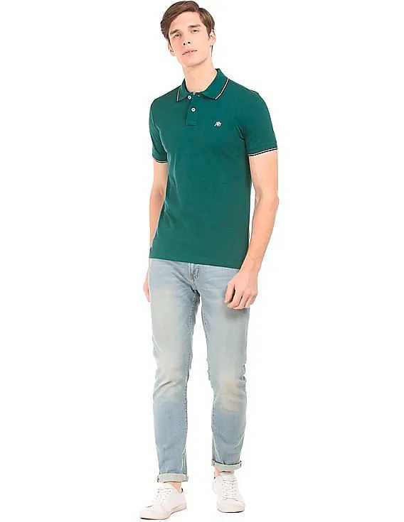 Aeropostale Tipped Pique Polo Shirt