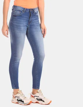 Aeropostale Women Blue High Waist Stone Wash Jeans