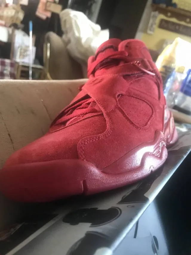 Air jordan 8 retro valentine's day sneakers women's size 8