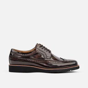 Alexander Mahogany Patent Leather Longwing Sneakers