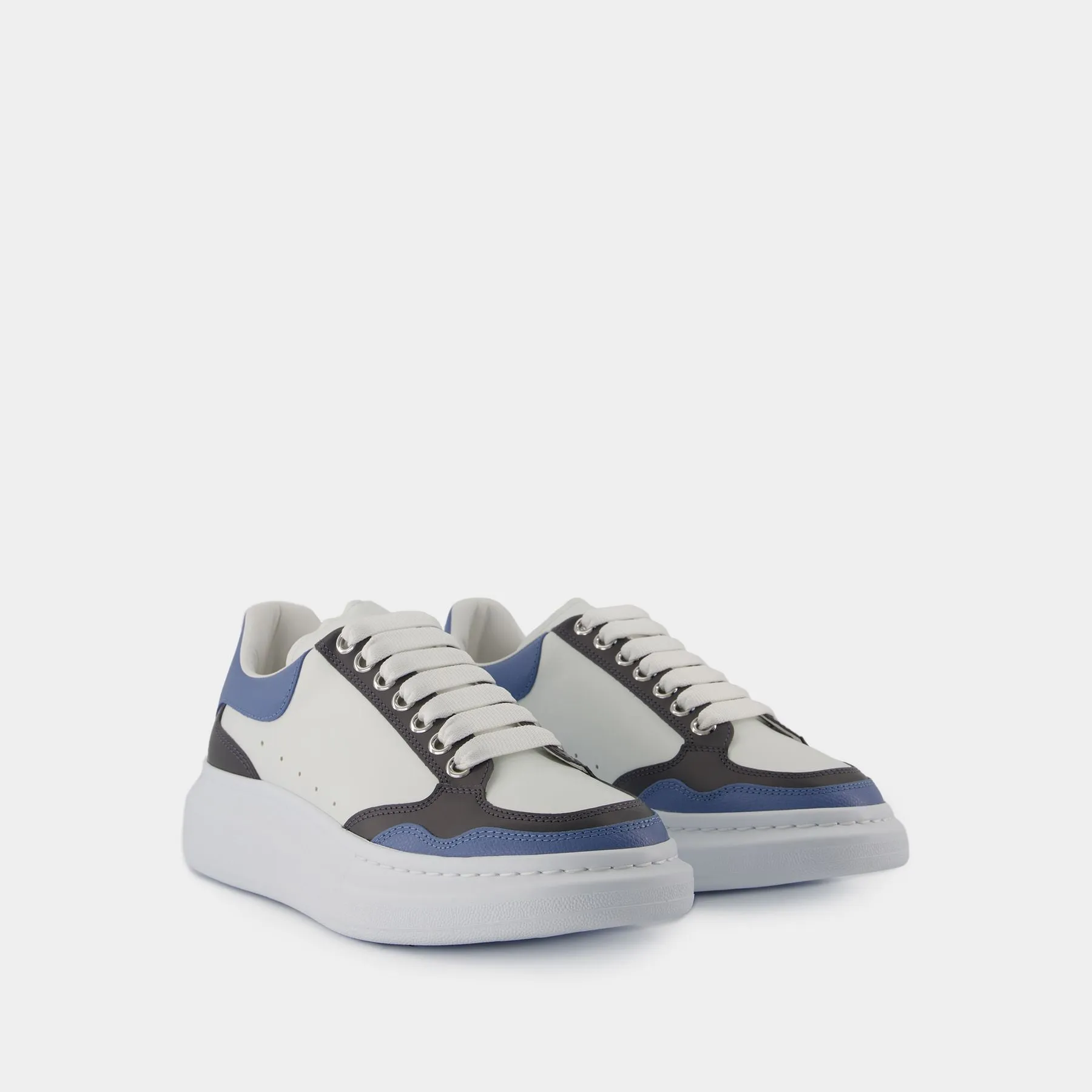 Alexander McQueen  Retro Oversized Sneakers - Alexander McQueen - Leather - Blue