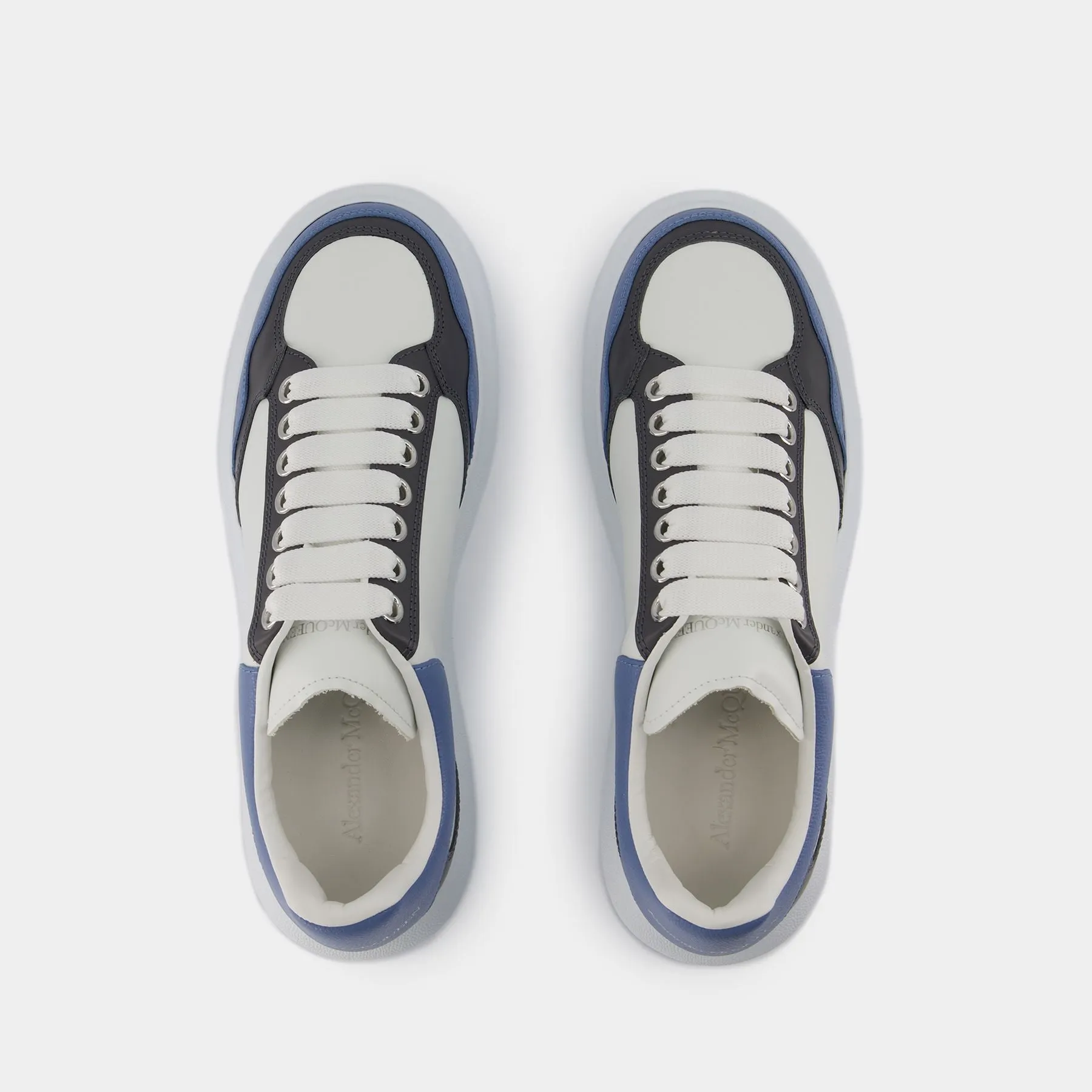 Alexander McQueen  Retro Oversized Sneakers - Alexander McQueen - Leather - Blue