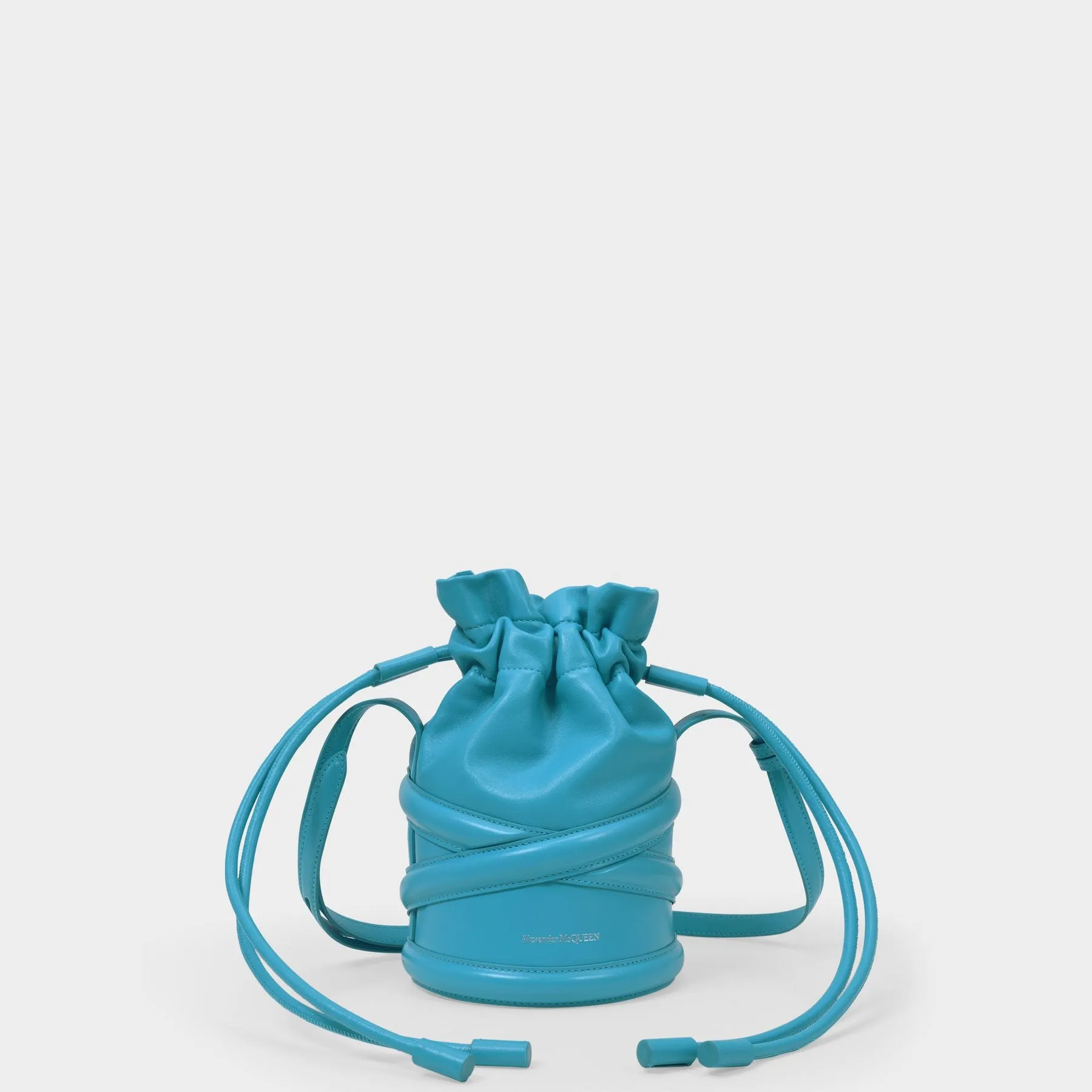 Alexander McQueen  Soft Curve Bag in Blue Leather