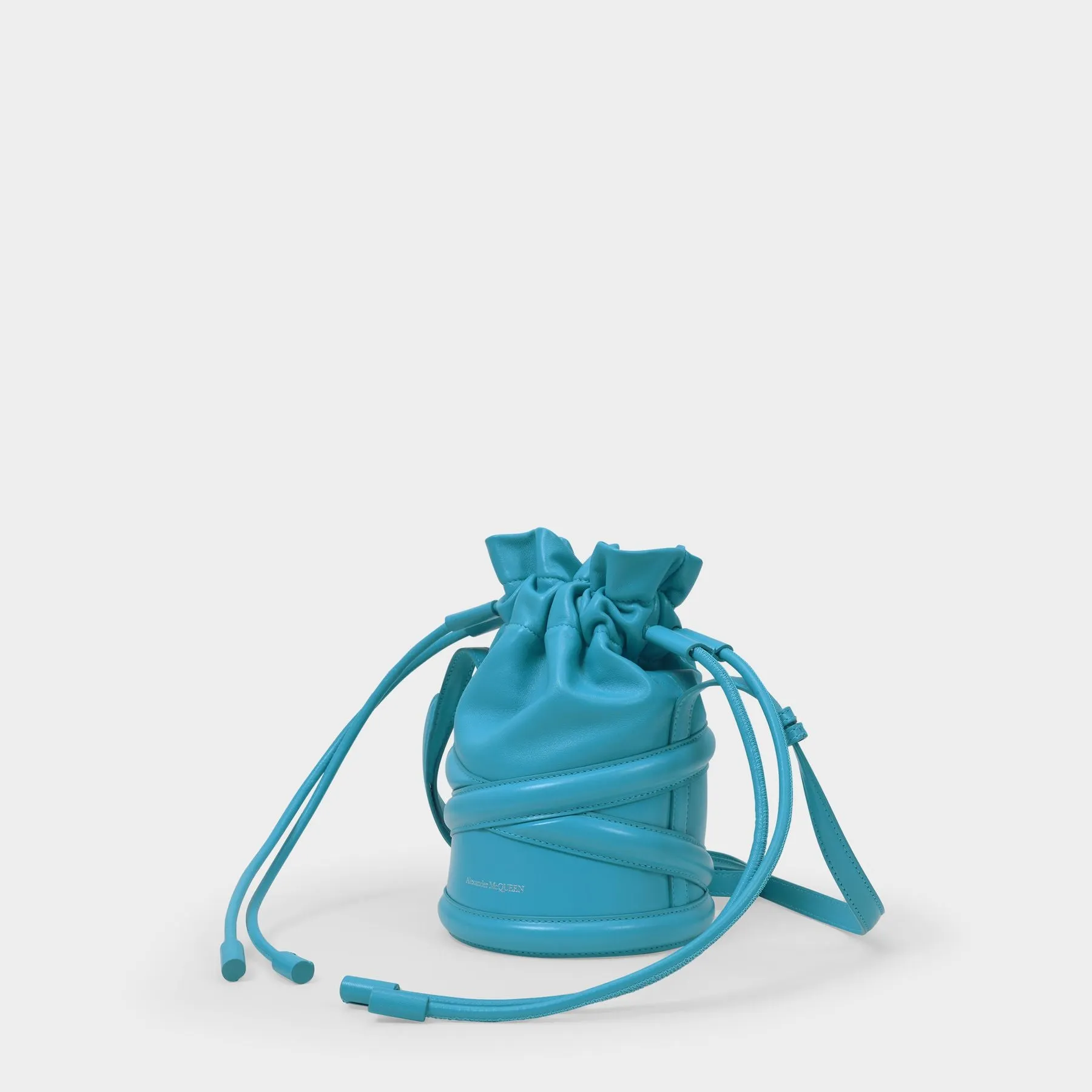 Alexander McQueen  Soft Curve Bag in Blue Leather