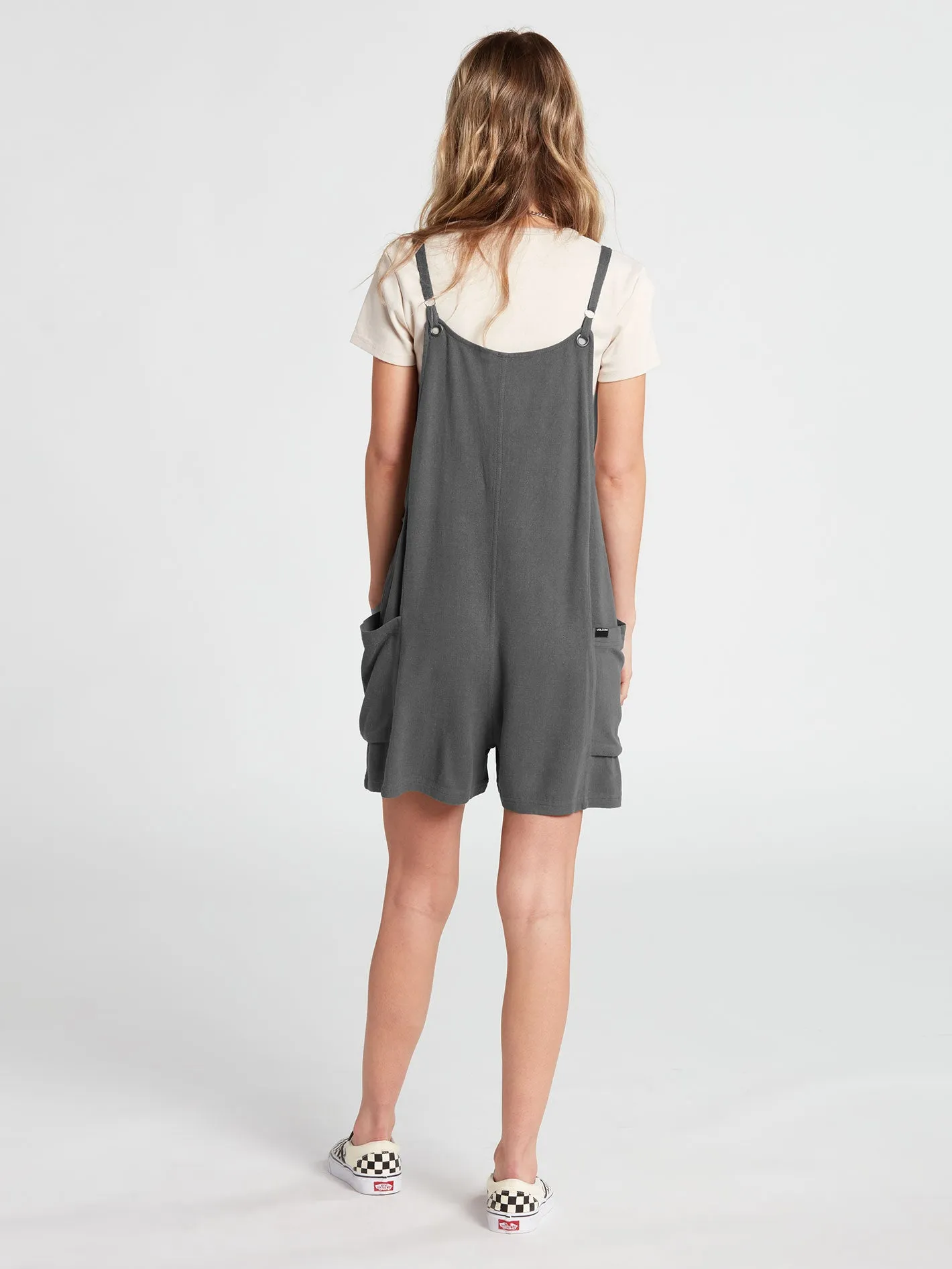 All In For This Romper - Charcoal