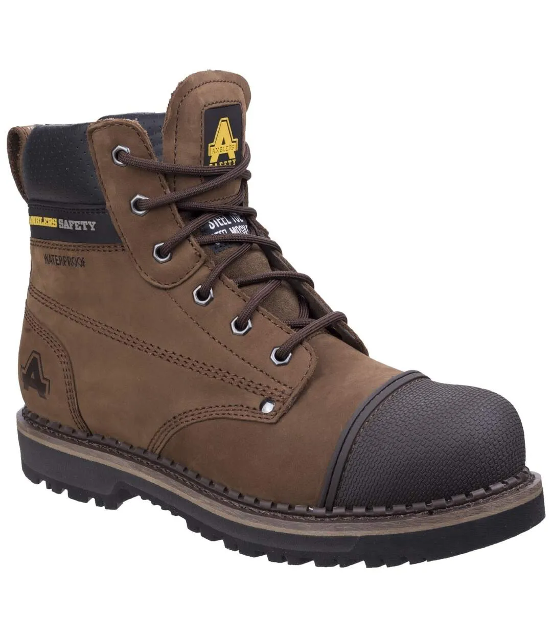 Amblers Mens AS233 Leather Scuff Boot (Brown) - UTFS5913