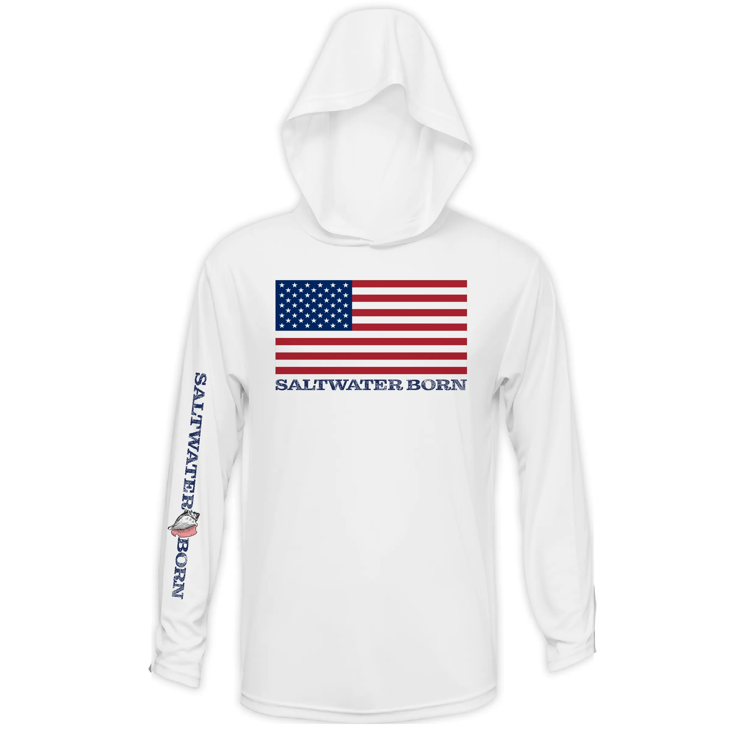 American Flag Long Sleeve UPF 50+ Dry-Fit Hoodie