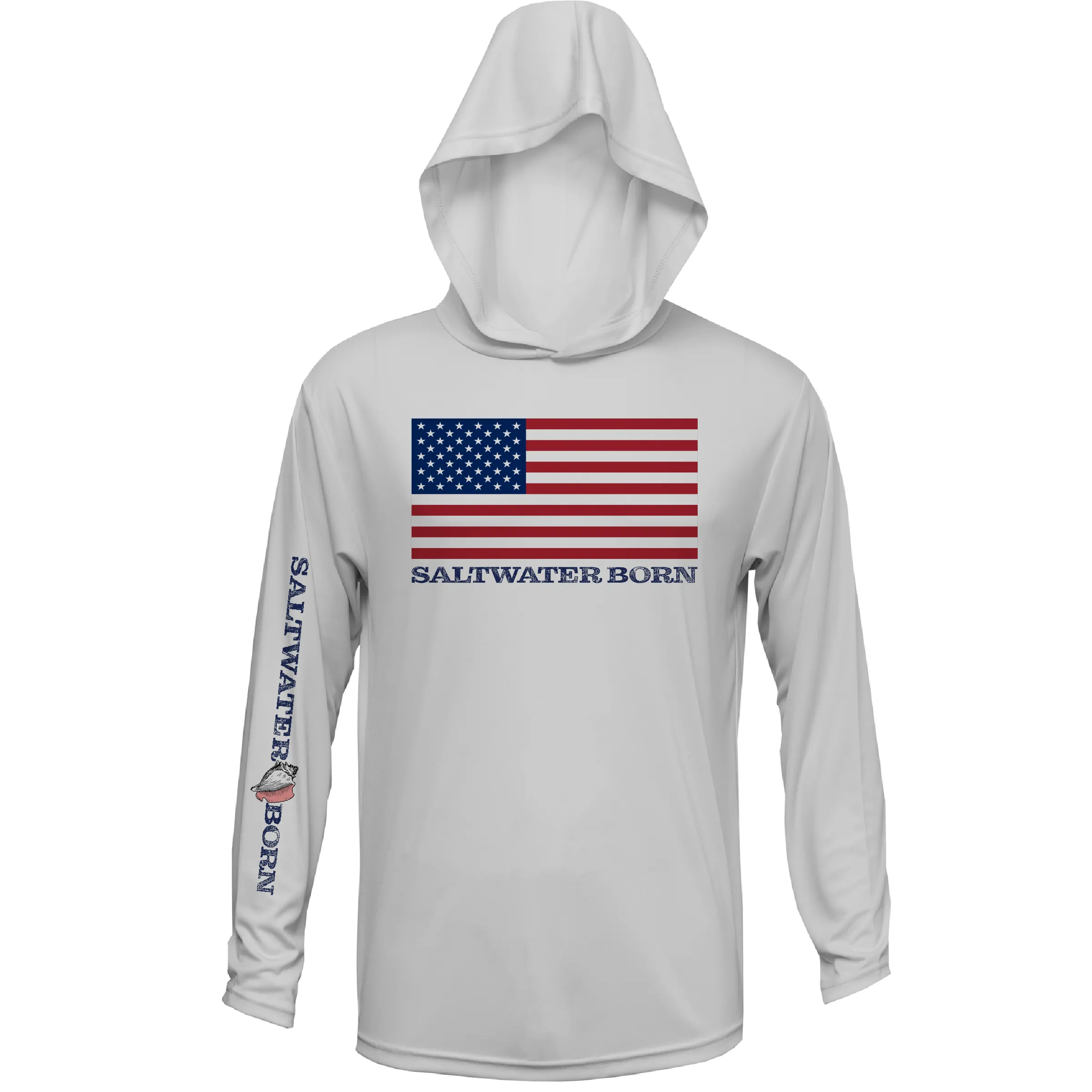 American Flag Long Sleeve UPF 50+ Dry-Fit Hoodie