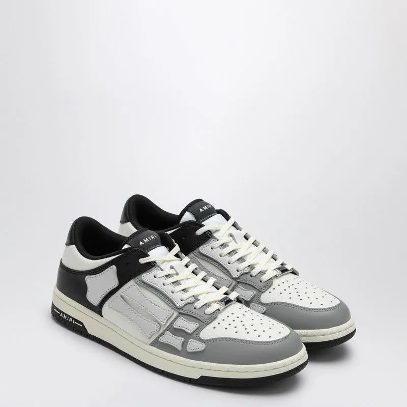 AMIRI Urban Edge Low-Top Leather Sneakers in Black, White & Grey