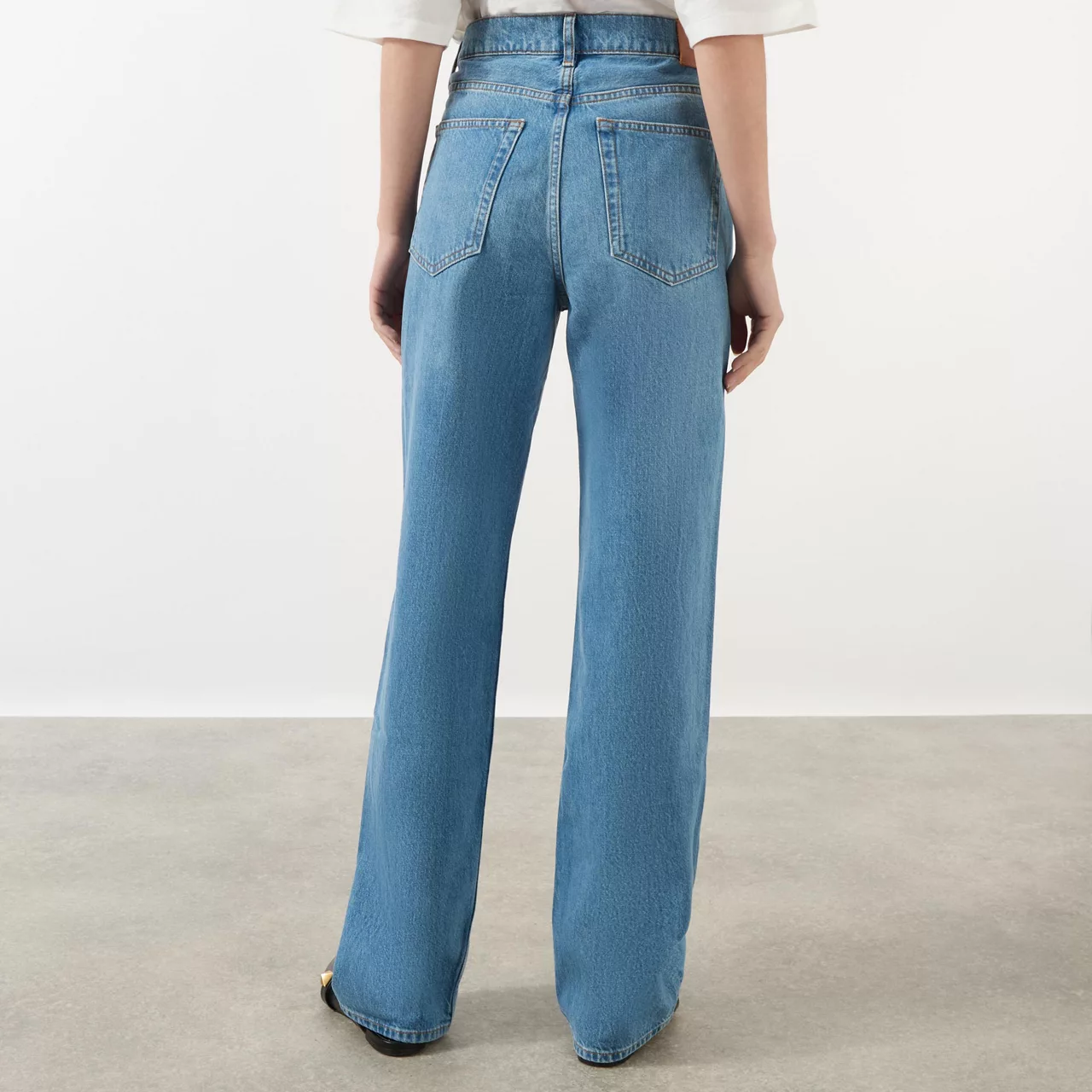 ANINE BING Gavin Long Straight-Leg Jeans - Blue