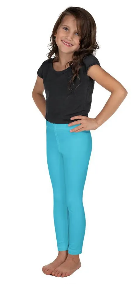 Aqua Turquoise Kid's Leggings