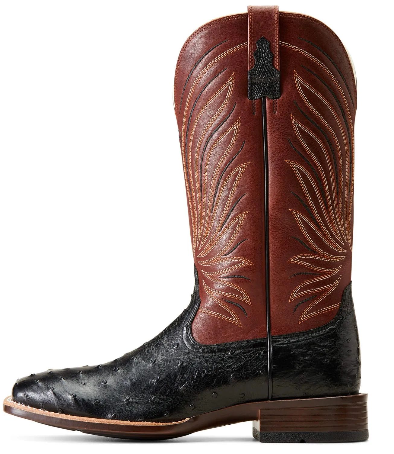 Ariat Men's Brandin' Ultra Full Quill Ostrich Boot-Black