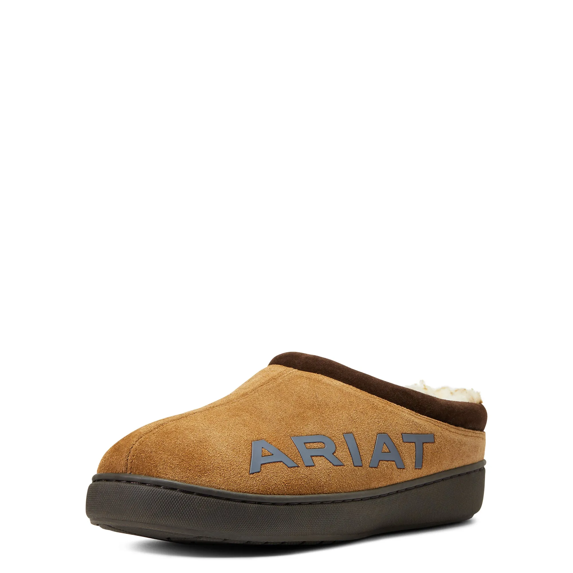 Ariat Men's Logo Hooded Clog Slipper, Hashbrown