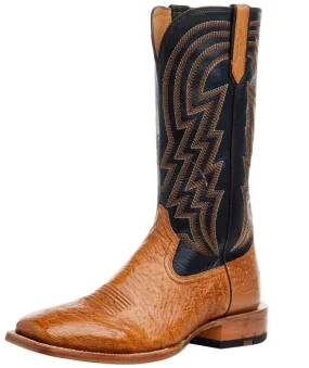 Ariat Men's Smooth Quill Ostrich Midnight Black &  Antique Tan Boot