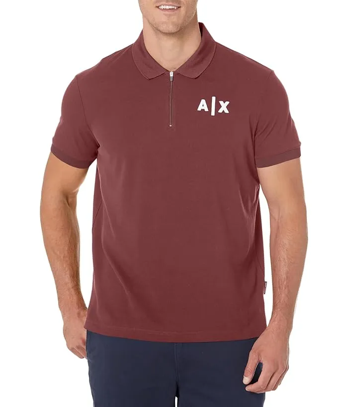 Armani Exchange AX Logo Zipper Polo