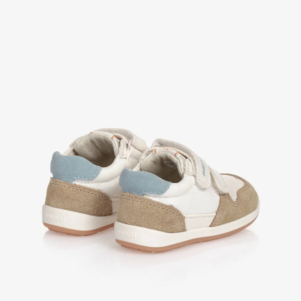 Baby Boys White First Walker Trainers