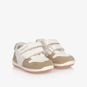 Baby Boys White First Walker Trainers