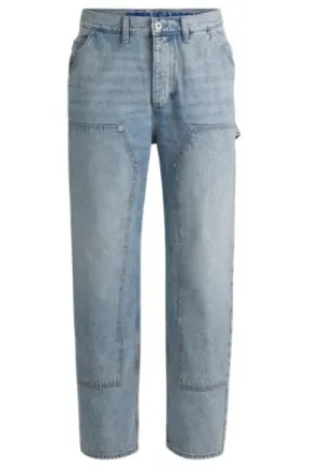 Baggy-fit carpenter jeans in cotton denim