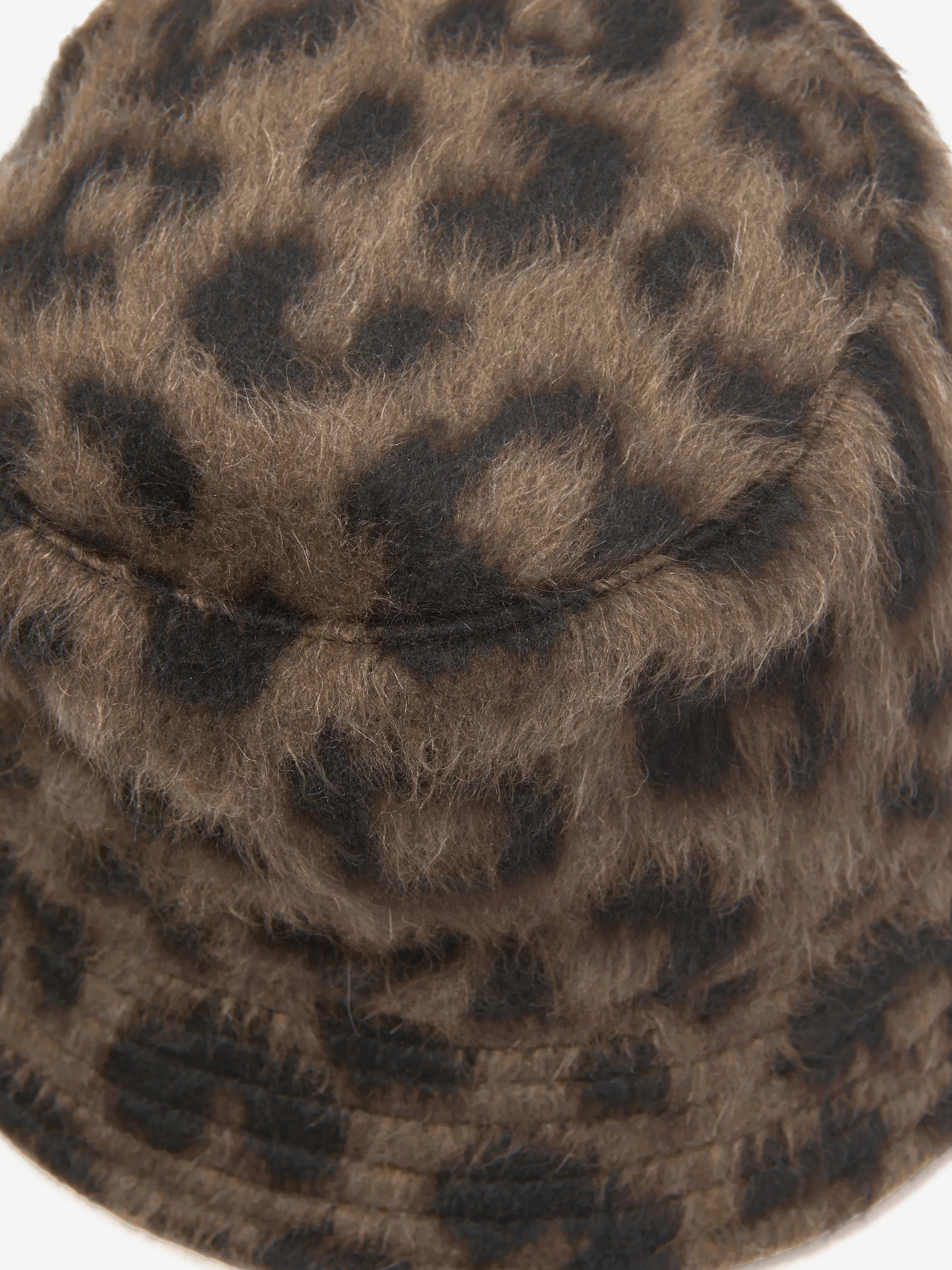 Balmain Girls Leopard Bucket Hat in Brown