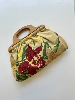 Barkcloth Handbag | 1940s