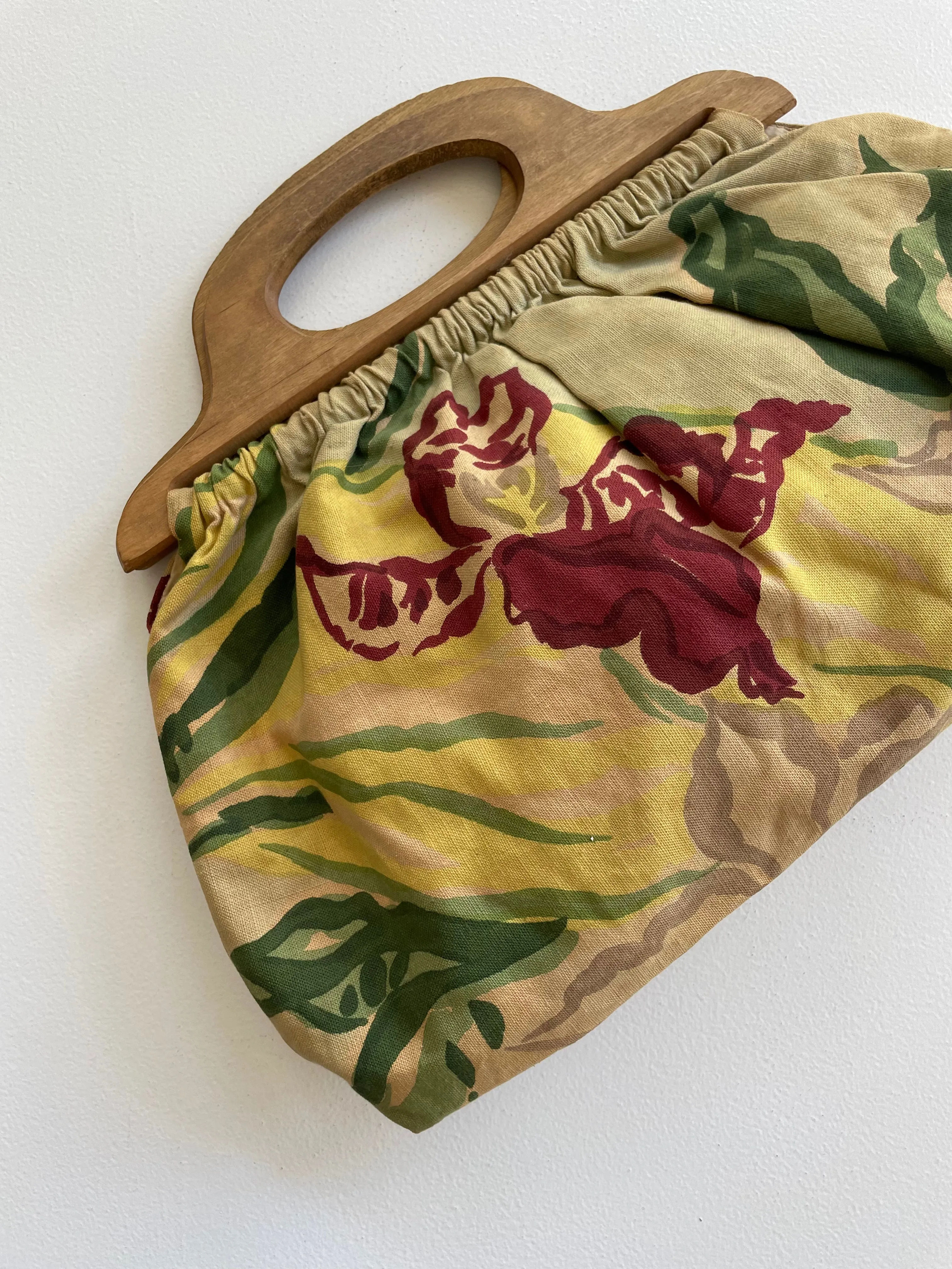 Barkcloth Handbag | 1940s