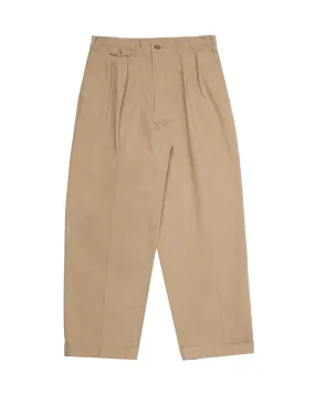 Beams+ 2 Pleats Trousers Twill