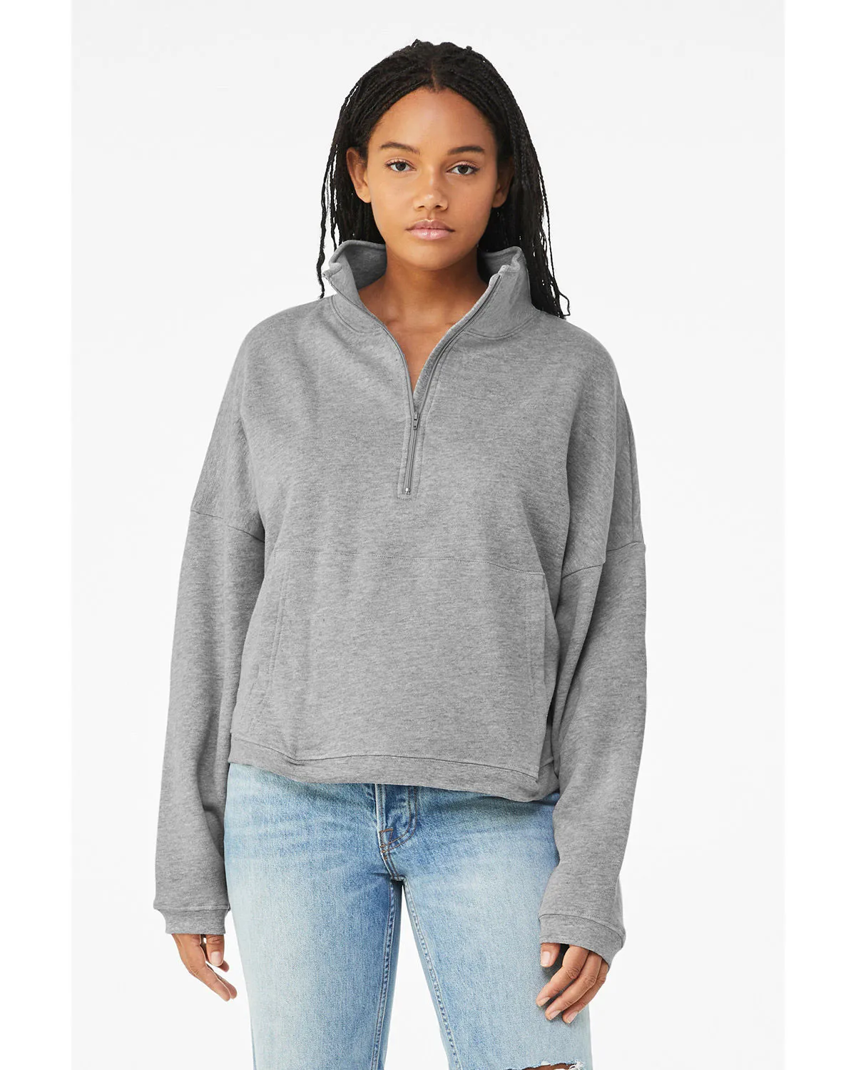 Bella + Canvas 3953  Ladies' Sponge Fleece Half-Zip Pullover Sweatshirt