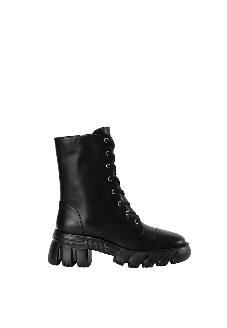 BERACAMY BERACAMY Chunky Zip Logger Boot - Black