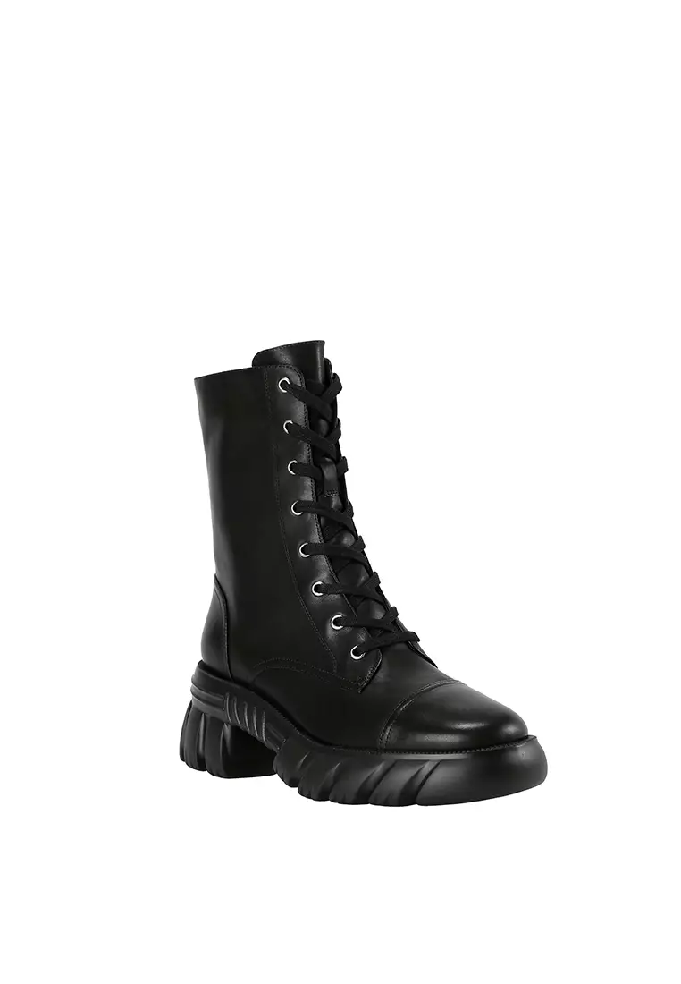 BERACAMY BERACAMY Chunky Zip Logger Boot - Black