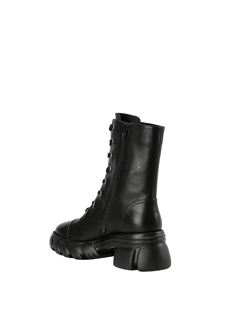 BERACAMY BERACAMY Chunky Zip Logger Boot - Black