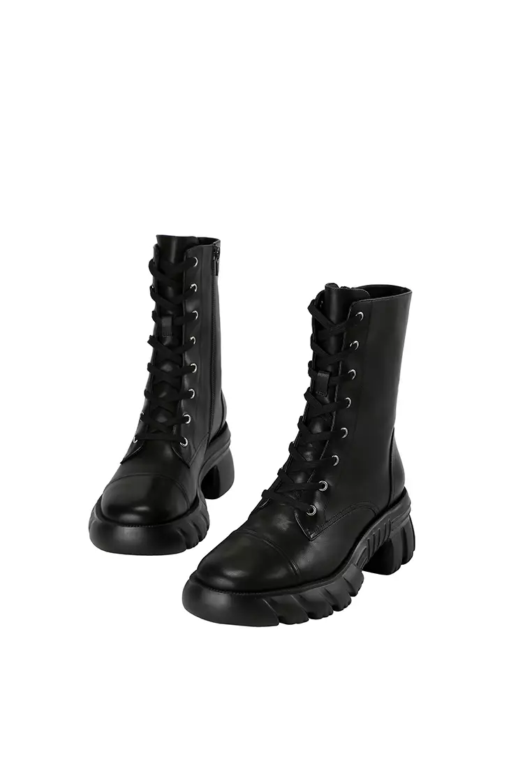 BERACAMY BERACAMY Chunky Zip Logger Boot - Black