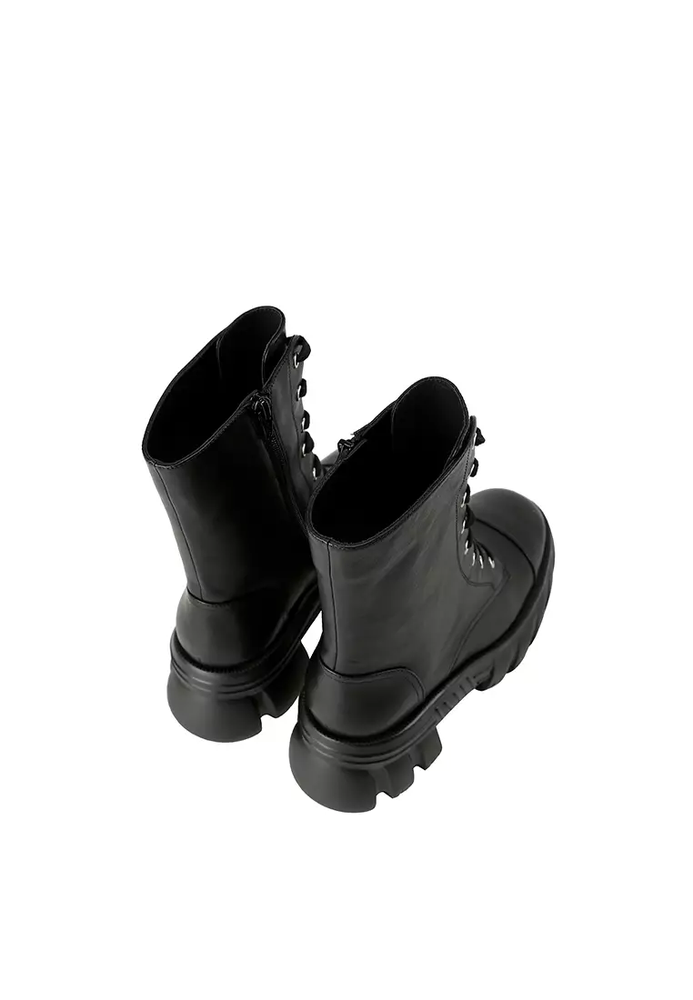 BERACAMY BERACAMY Chunky Zip Logger Boot - Black