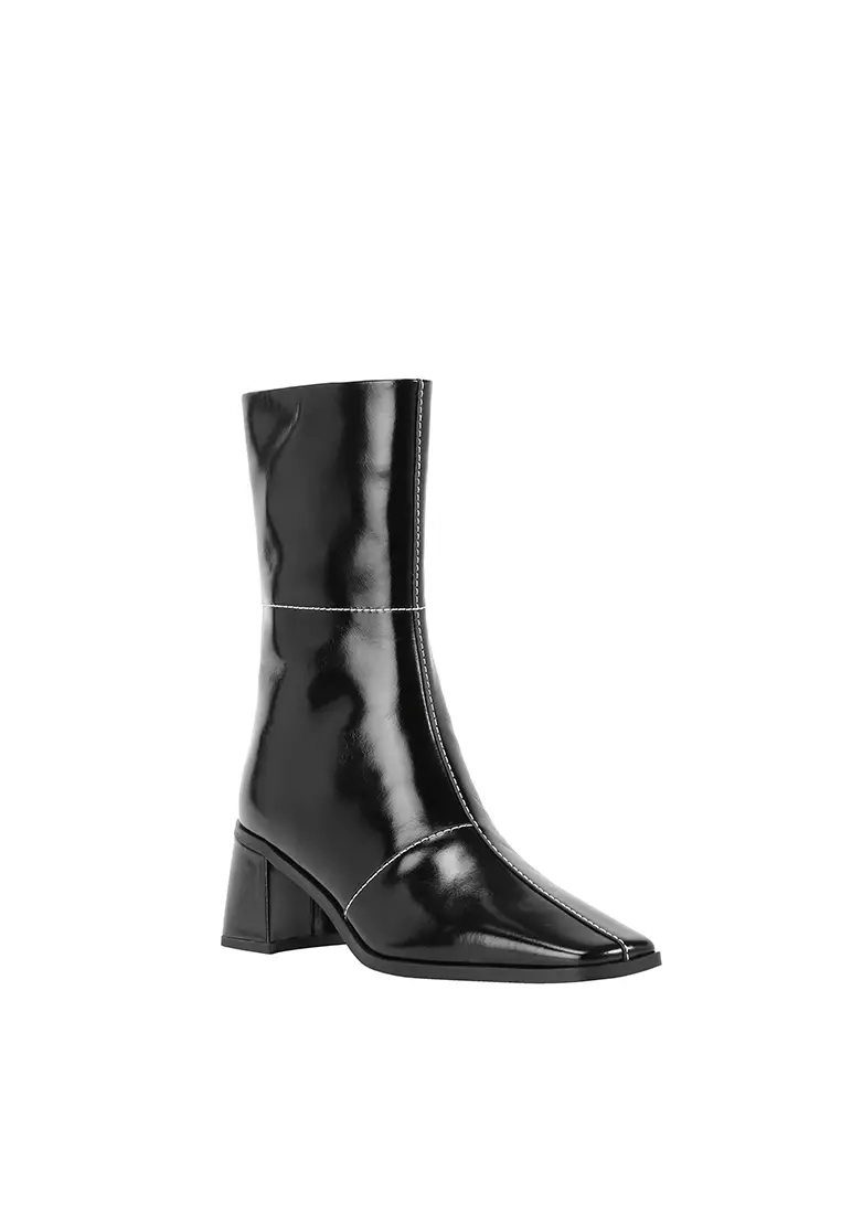 BERACAMY BERACAMY REGINA Diagonal Zip Boot - Beetle Black