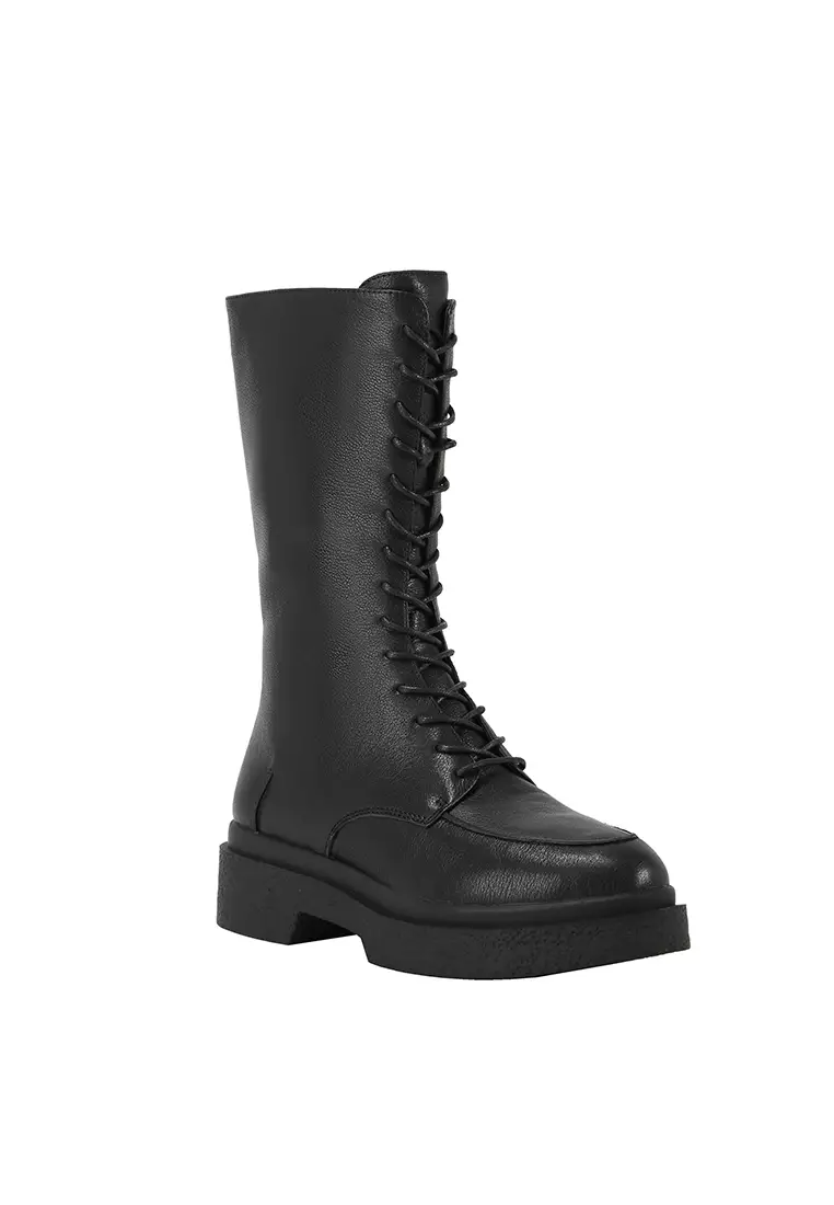 BERACAMY BERACAMY Tie Zip Boot - Beetle Black