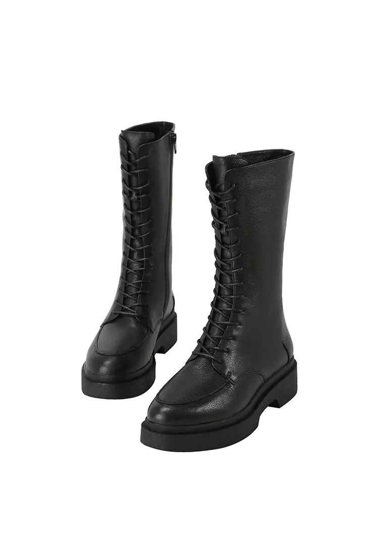 BERACAMY BERACAMY Tie Zip Boot - Beetle Black