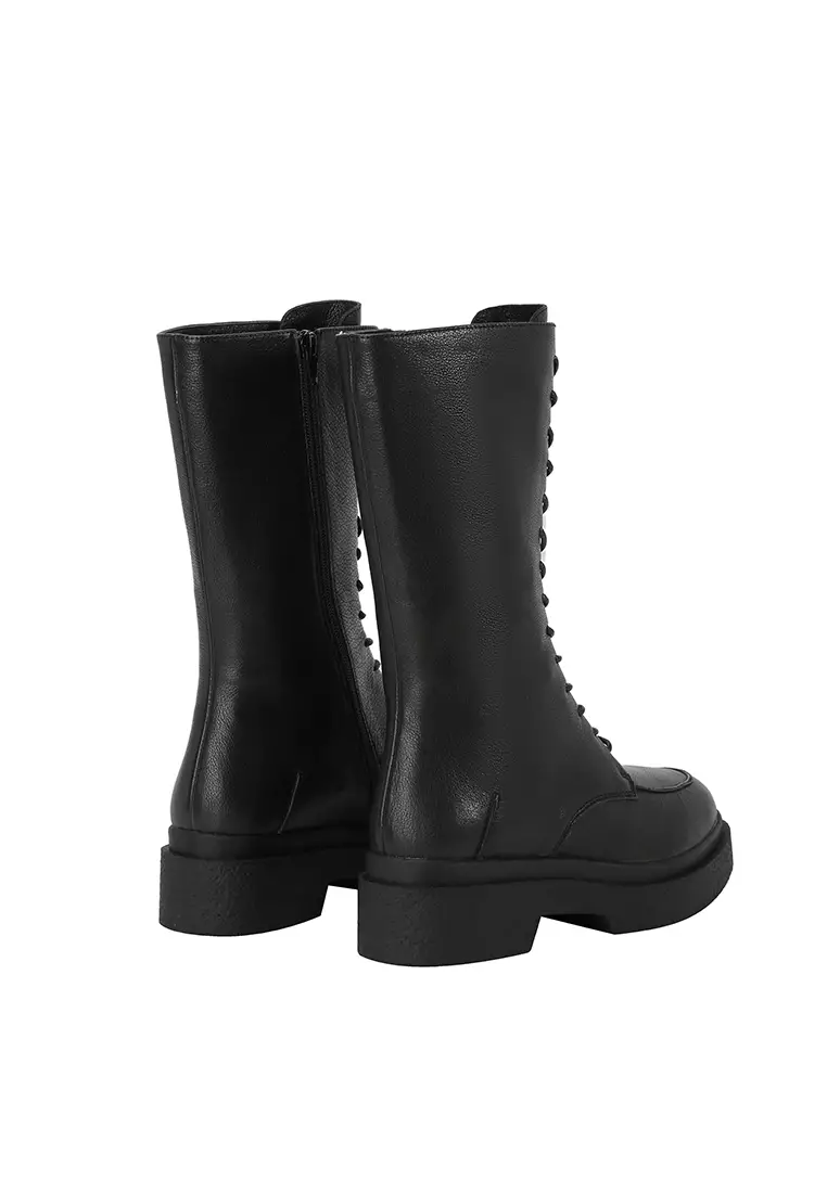 BERACAMY BERACAMY Tie Zip Boot - Beetle Black