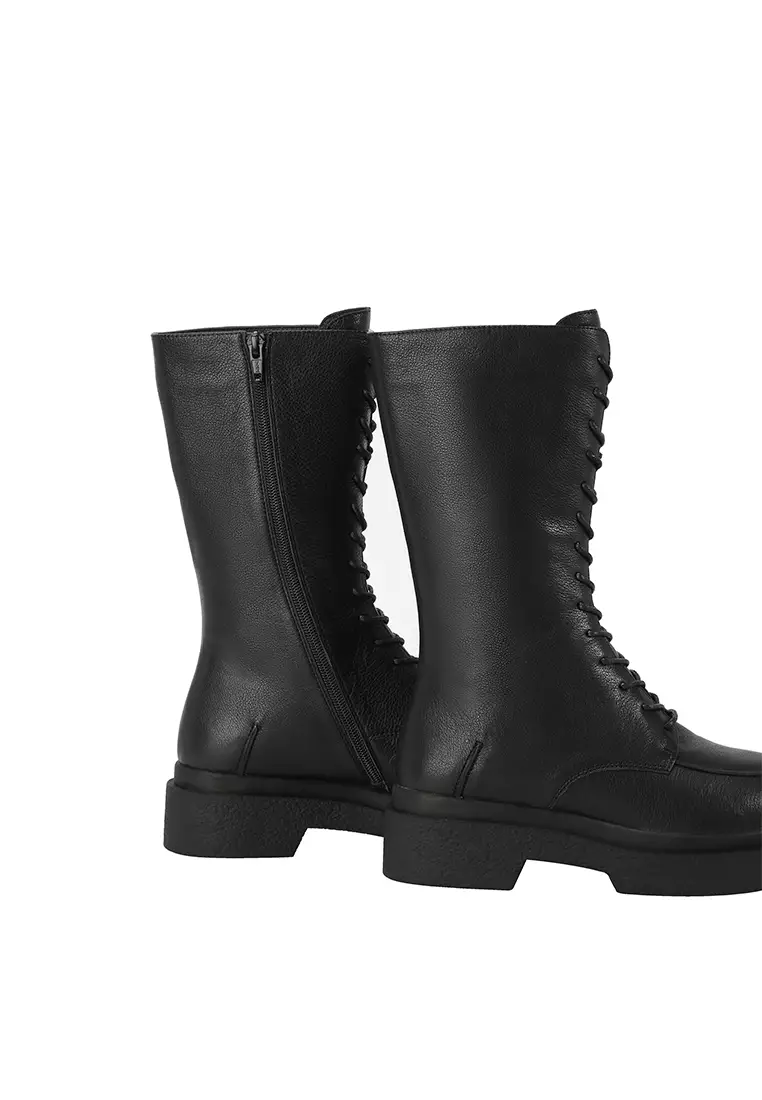 BERACAMY BERACAMY Tie Zip Boot - Beetle Black