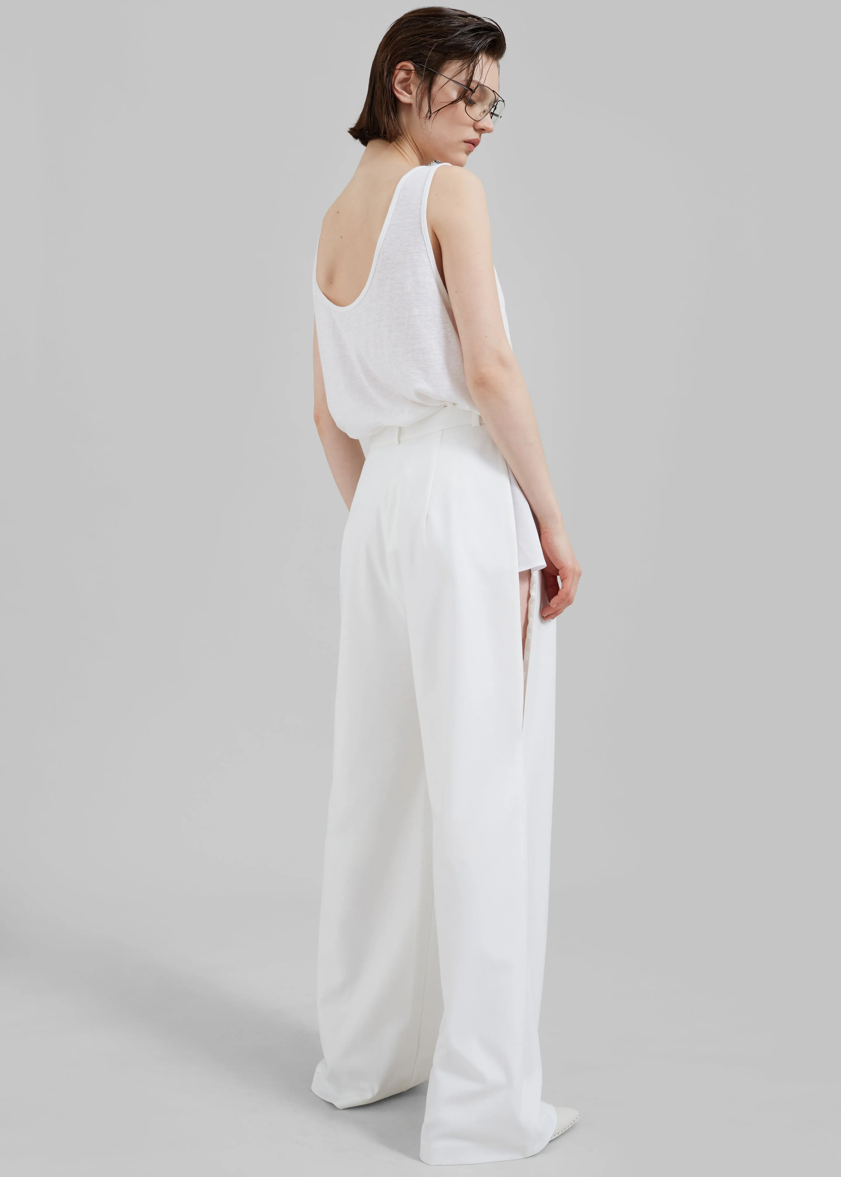 Bevza Trousers With Slits - Ivory