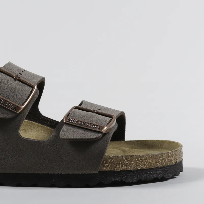 Birkenstock Womens Arizona Birko-Flor Nubuck Narrow Fit Sandals Mocha