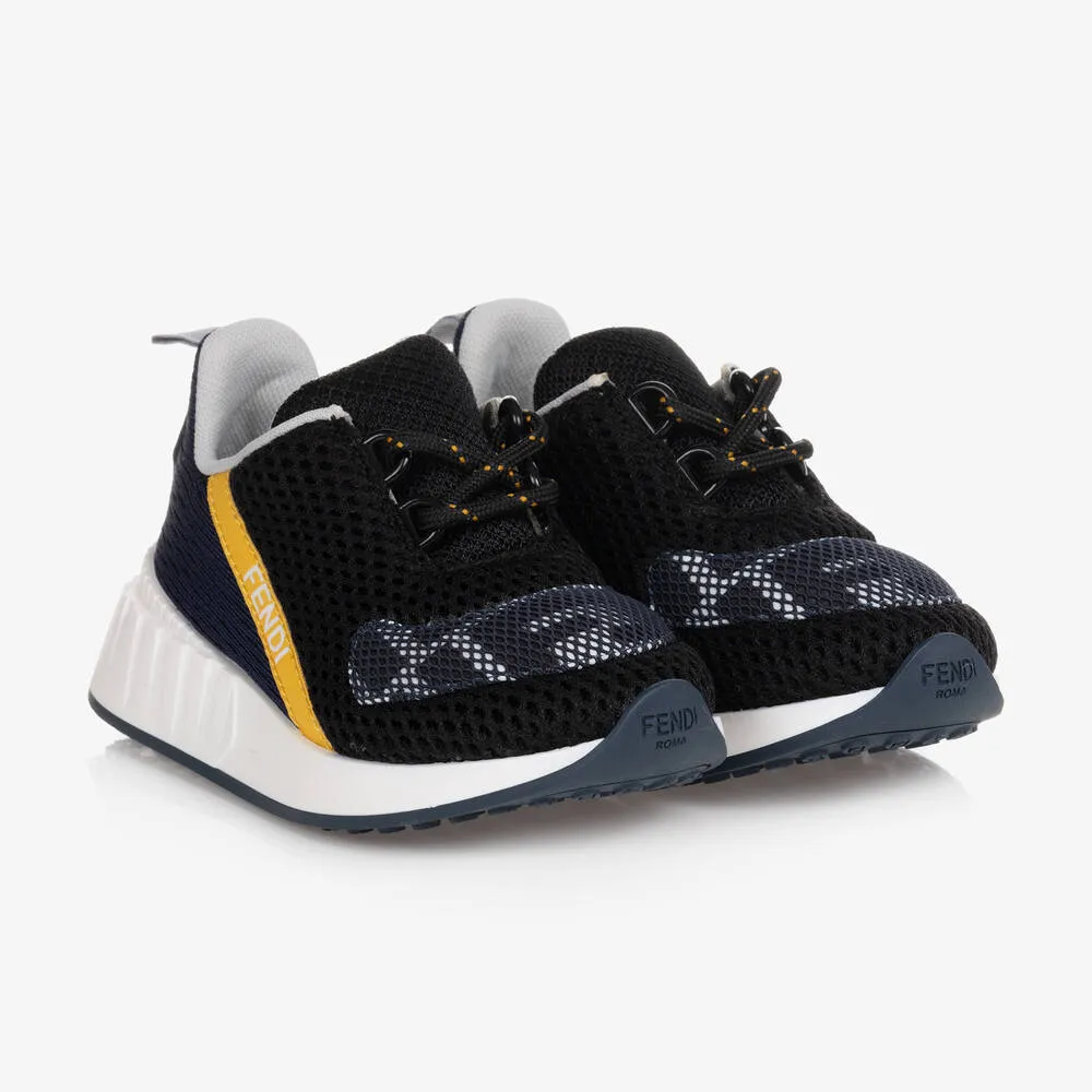 Black & Blue FF Logo Trainers