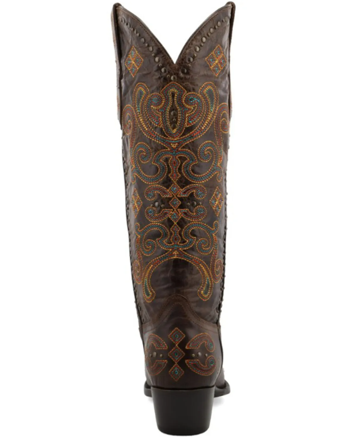 Black Star Women's Lockhart Embroidered Leather Western Boot - Snip Toe