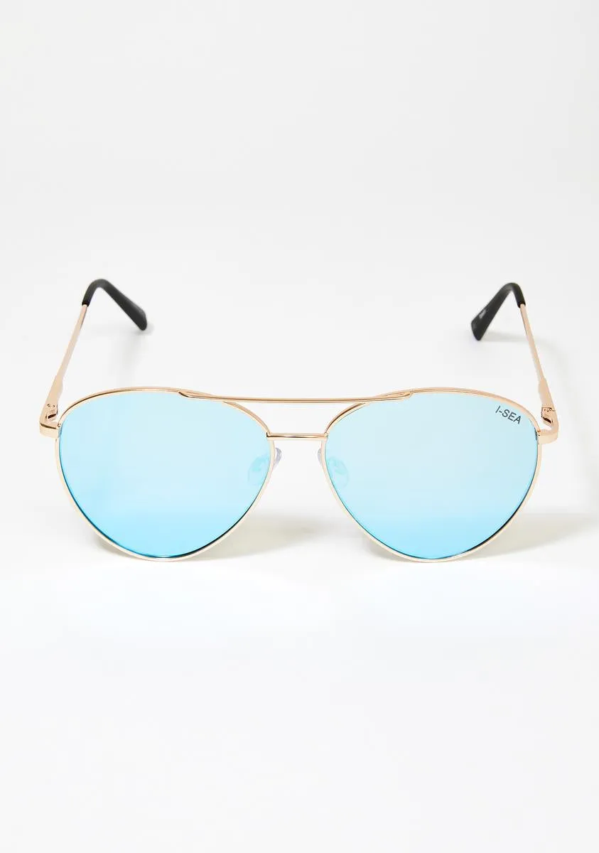 Blue Charlie Aviator Sunglasses-