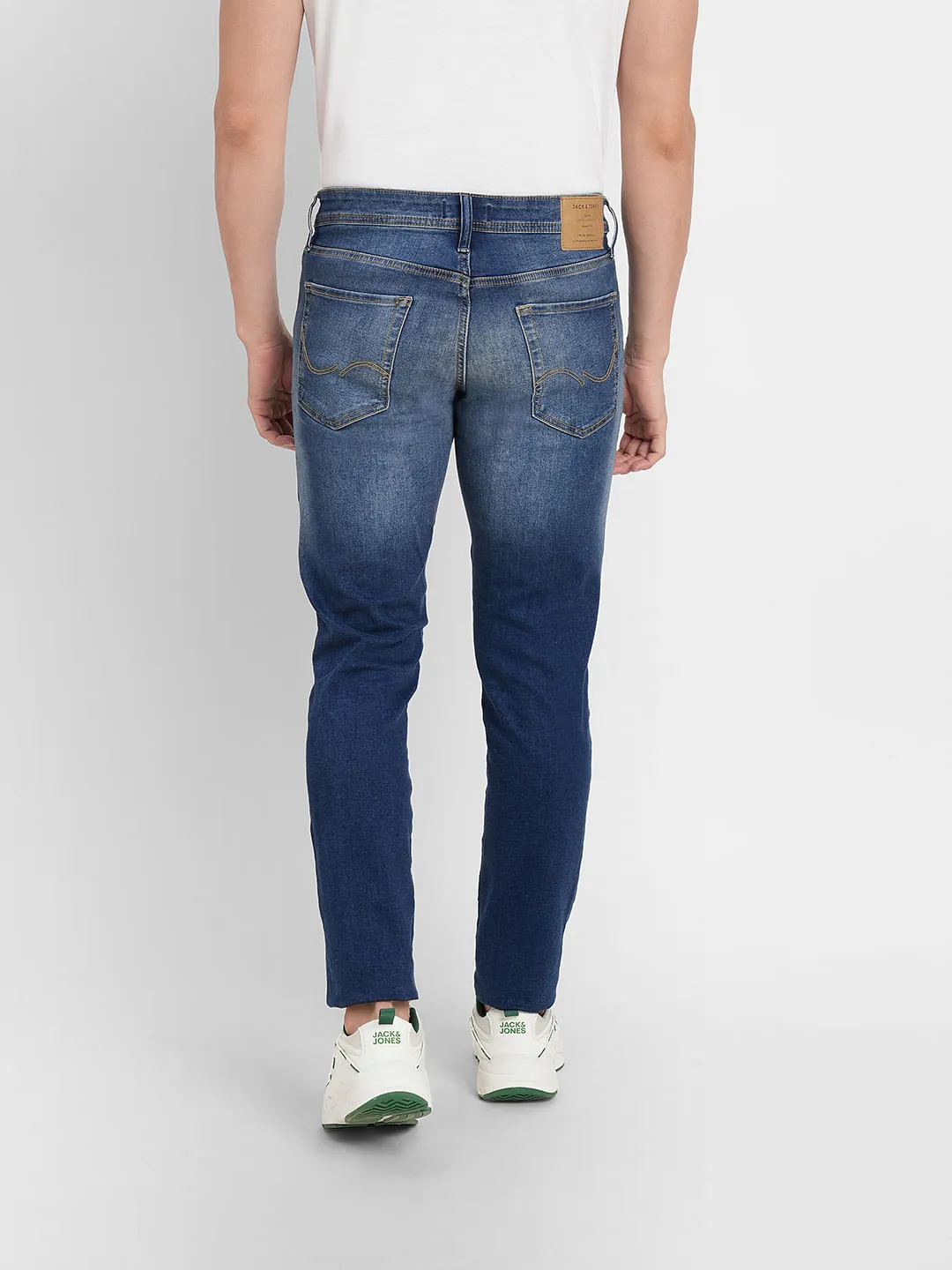 Blue Low Rise Washed Glenn Slim Fit Jeans