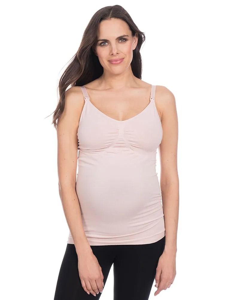 Blush Bamboo Seamless Maternity & Nursing Vest