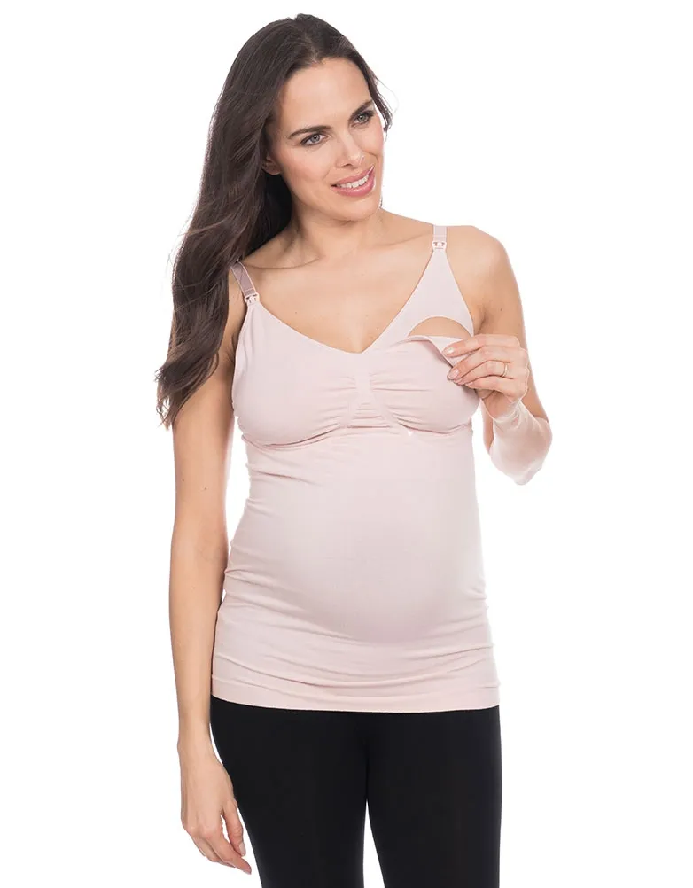 Blush Bamboo Seamless Maternity & Nursing Vest